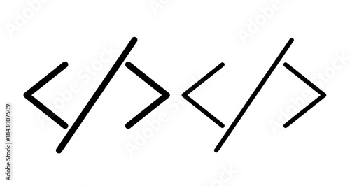 Coding Icon collection in filled and stroke style.