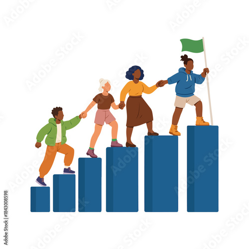 A Diverse Team Supporting Each Other On The Path To Success.