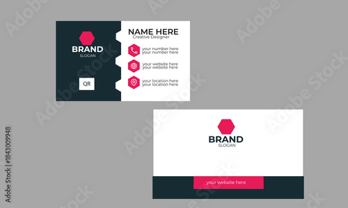 Creative and modern business card design template.