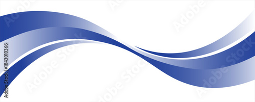 Blue and white business wave banner background. vector