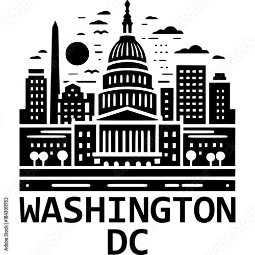 Washington DC Skyline Vector
