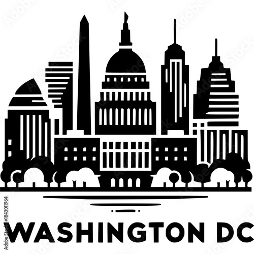 Washington DC Skyline Vector