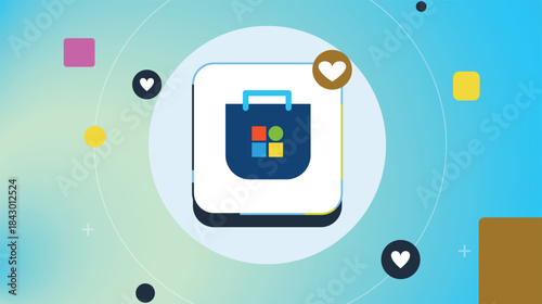 Colorful Modern Microsoft Store App Icon