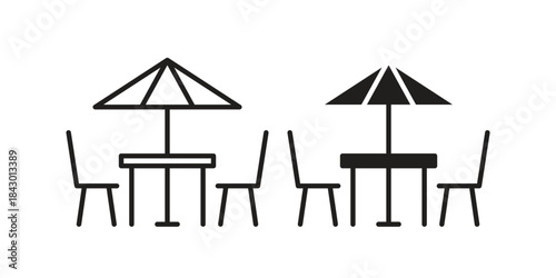 Terrace icon for template. Icon vector graphic set