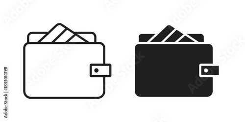 Wallet icon for template. Icon vector graphic set