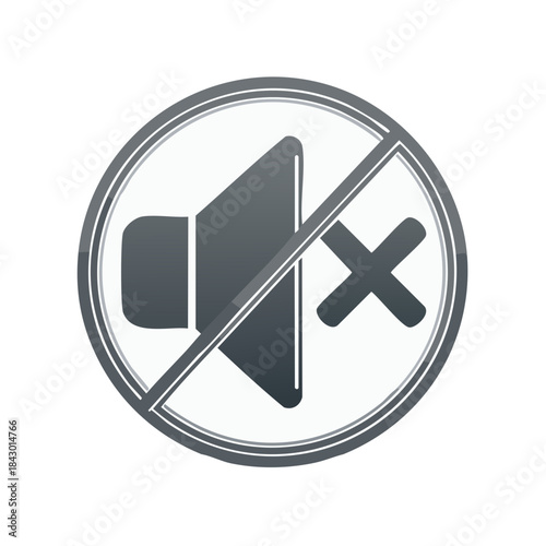 Mute Icon Sound Off Silence No Sound Symbol Audio Muted Volume Control Sign