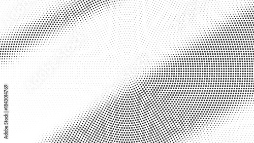 Bold halftone wave gradient background for tech posters, digital layouts, abstract branding, modern graphic design vector illustration