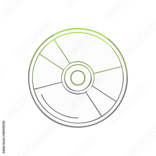 Outline Disc: Circular Data Storage Device with Radial Lines for Software and Music