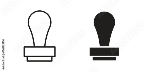 Stamp icon pictogram in trendy outline style. icon, sign or symbol.