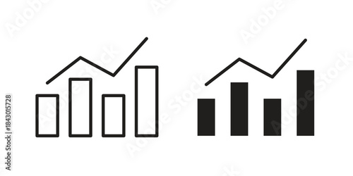 Stats icon pictogram in trendy outline style. icon, sign or symbol.