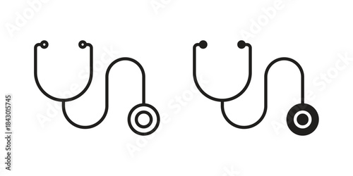 Stethoscope icon pictogram in trendy outline style. icon, sign or symbol.