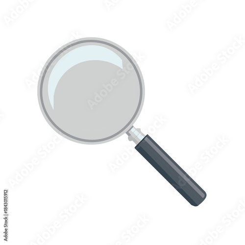 Magnifying Glass Isolated on White Background Represents Investigation Research and Exploration