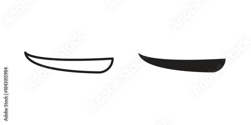 Surfing icon pictogram in trendy outline style. icon, sign or symbol.