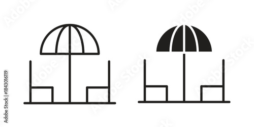 Terrace icon pictogram in trendy outline style. icon, sign or symbol.
