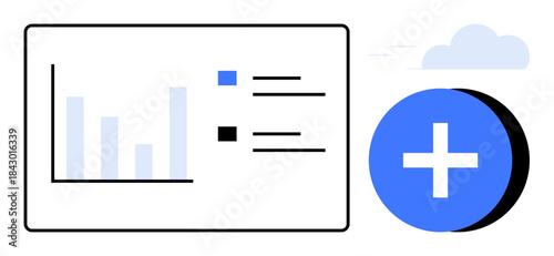 Data visualization. Dashboard statistical graph and organizational layout. Data visualization focuses on analytics, teamwork, and efficiency in information sharing. For business, education, apps