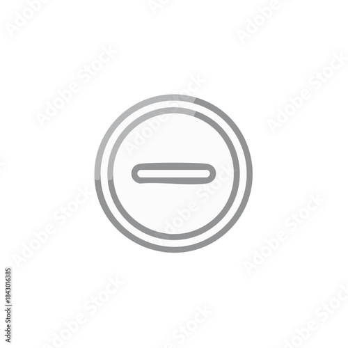 Minus Symbol Circle Sign Negative Icon in a Circular Design Outline Minimalist
