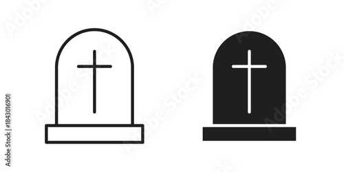 Tombstone icon pictogram in trendy outline style. icon, sign or symbol.