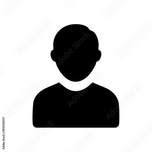Simple User Avatar Illustration Showing a Person Profile Portrait Isolated for Website or App Design Icon