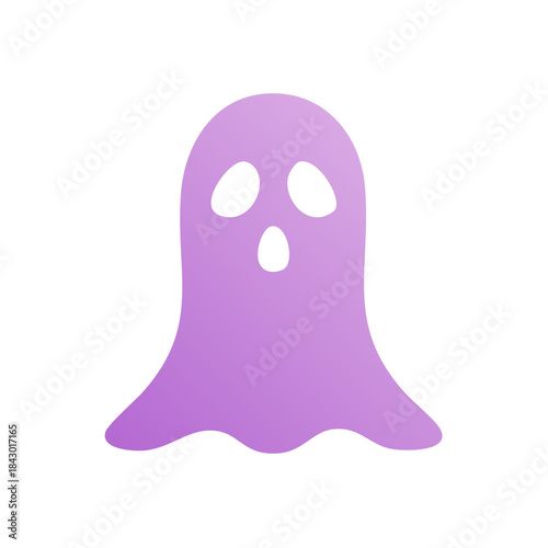 Whimsical Purple Ghost Apparition Symbol for Halloween Festive Occasion