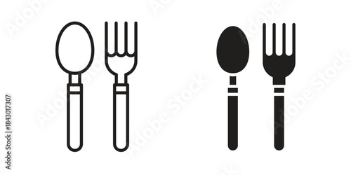 Utensils icon pictogram in trendy outline style. icon, sign or symbol.