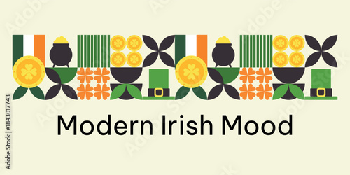 Modern Irish Mood – Geometric St. Patrick’s Day Pattern