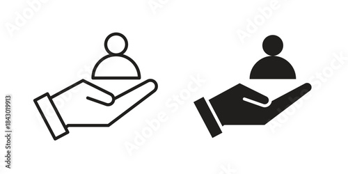 Retention icon in filled, thin line, stroke style for website and apps