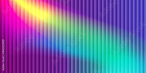 Vibrant Neon Gradient Background with Vertical Line Texture