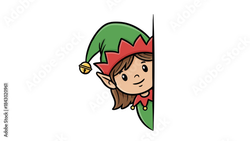 Small dwarf vector celebrating Christmas 