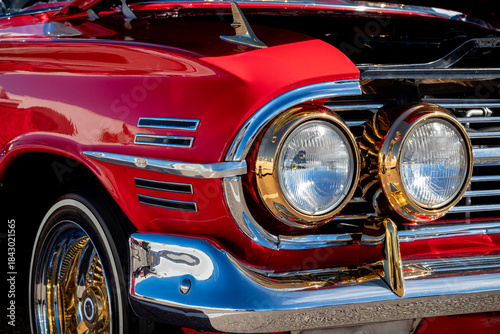 vintage car headlight