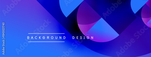 Abstract blue purple gradient shapes overlap. Text reads background design. Modern aesthetic, vibrant colors, smooth transitions.