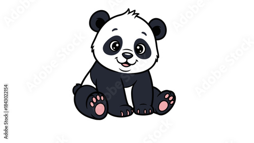 Panda kid vector 