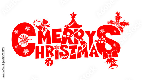 Speech vector merry Christmas 