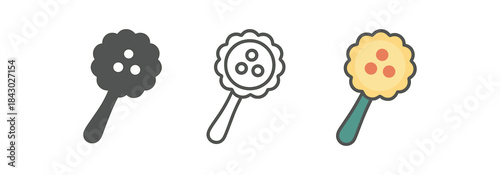 baby care icons one flat solid monochrome one thin black outline black and white one full color flat icon toy rattle soft