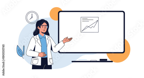 Presenter explains a data visualization on a large screen as colleagues review charts and trends for clear steps and practical insights.