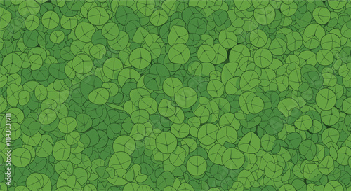 Dense texture of numerous green circular discs with segmented lines creating a repeating pattern across the entire image.