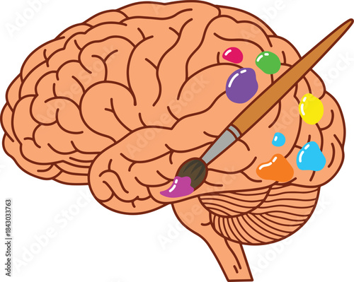 Creative Brain Unleashing Imagination with Colors