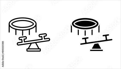 Playground icon set, of vector icons isolated on a white background.