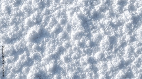 Fresh white snow texture background, sparkling winter snow surface with crystalline ice details, natural powdery snow cover for seasonal holiday designs