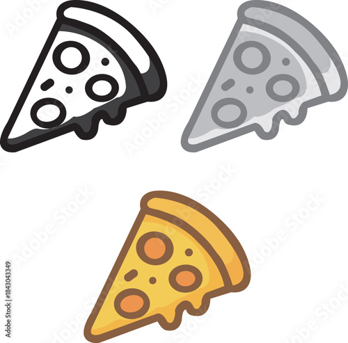 Pizza Slice Icon – Italian Food Vector Illustration