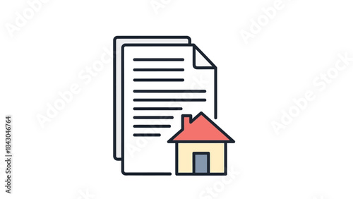 Real Estate Documents icon representing property paperwork and housing contracts