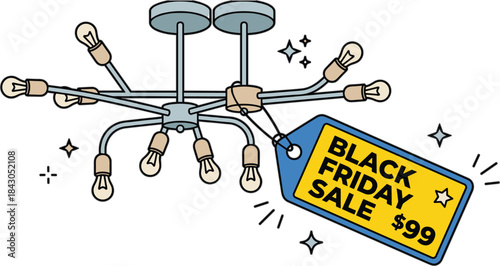 Modern Ceiling Chandelier with Black Friday Price Tag