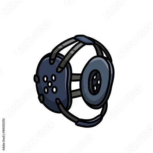 Protective Wrestling Headgear Ear Guard, Cartoon PNG Illustration.