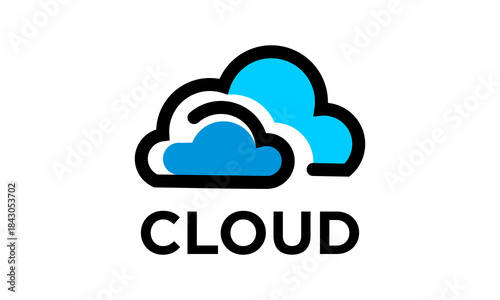 Digital Cloud Icon: Illustrating cloud technology, featuring a dynamic cloud icon, representing the concepts of digital networking, data storage, and global connectivity.