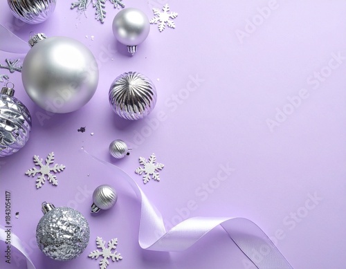 Merry Christmas greeting template with festive holiday atmosphere. Features elegant Christmas decorations, seasonal elements, and warm winter colors. Suitable for greeting cards, posters, banners, soc