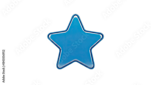 Blue Star Isolated on White Background