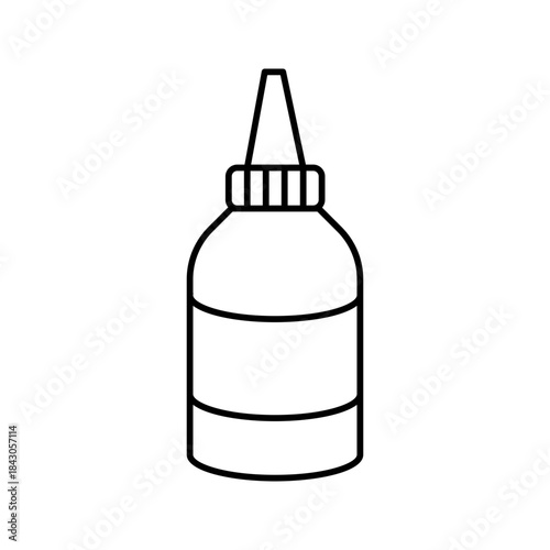 Woodworking glue bottle solid glyph icon isolated vector
