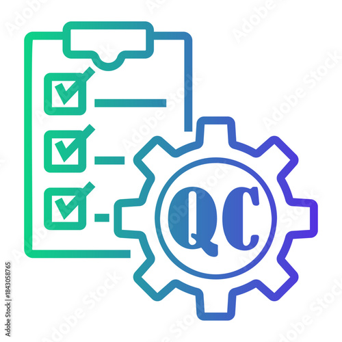 quality control Line Gradient Icon