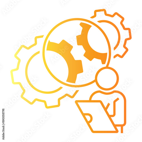 quality control Line Gradient Icon