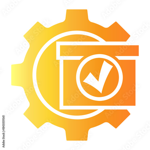 quality control Gradient icon
