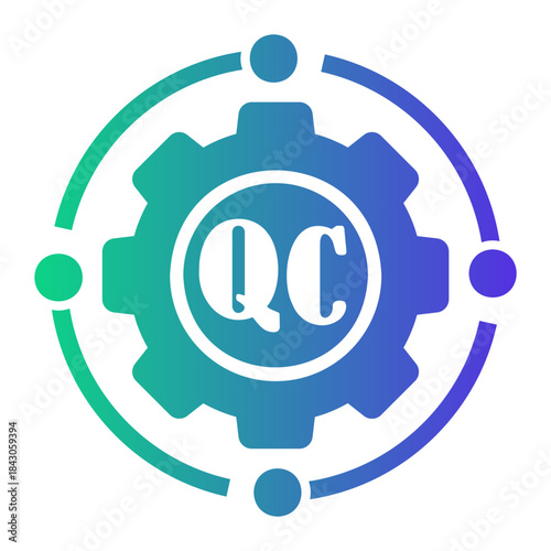 quality control Gradient icon